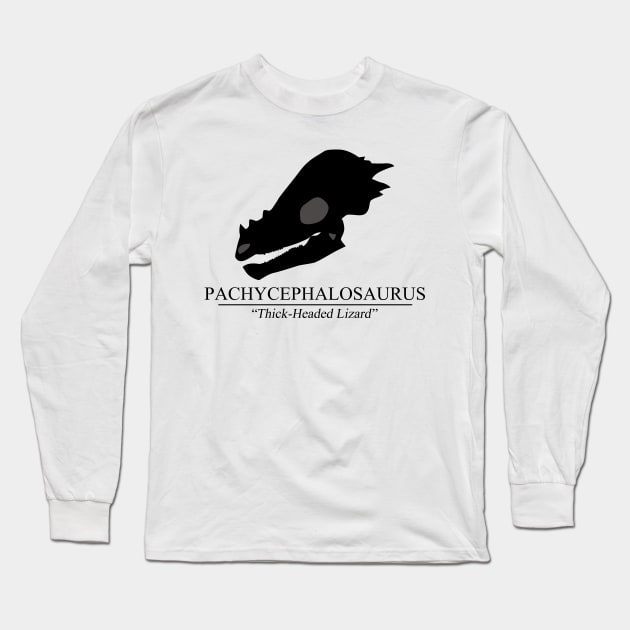 Pachycephalosaurus Skull Long Sleeve T-Shirt by SakuraDragon